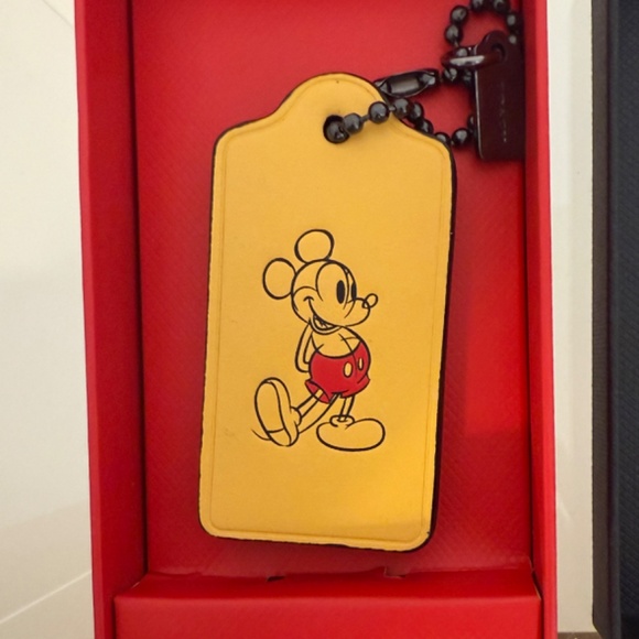 Rare Disney x Coach Mickey Mouse Yellow Hang Tag - Picture 2 of 7